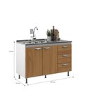 Ver imagem 5 de Cozinha Modulada 2 Peças Ipanema Amarelo/Branco/Cinnamomo