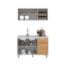 Ver imagem 2 de Cozinha Modulada 2 Peças Ipanema Amarelo/Branco/Cinnamomo