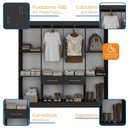 Ver imagem 5 de Guarda-roupa Casal 8 Portas 2 Gavetas 2 Basculante Rubi Yescasa