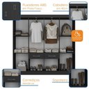 Ver imagem 5 de Guarda Roupa Casal 8 Portas 2 Gavetas 2 Basculante Rubi Yescasa Preto