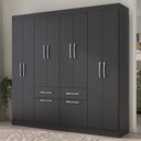 Ver imagem 1 de Guarda-roupa Casal 8 Portas 2 Gavetas 2 Basculante Rubi Yescasa