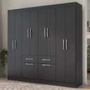 Ver imagem 1 de Guarda-roupa Casal 8 Portas 2 Gavetas 2 Basculante Rubi Yescasa