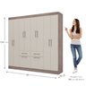 Guarda-roupa Casal 8 Portas 2 Gavetas 2 Basculante Rubi Yescasa - 4