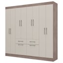 Ver imagem 3 de Guarda-roupa Casal 8 Portas 2 Gavetas 2 Basculante Rubi Yescasa