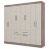 Guarda-roupa Casal 8 Portas 2 Gavetas 2 Basculante Rubi Yescasa - 3