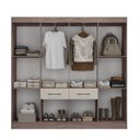 Ver imagem 2 de Guarda Roupa Casal 8 Portas 2 Gavetas 2 Basculantes Rubi Yescasa Off White/Castanho