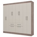 Ver imagem 3 de Guarda-roupa Casal 8 Portas 2 Gavetas 2 Basculante Rubi Yescasa