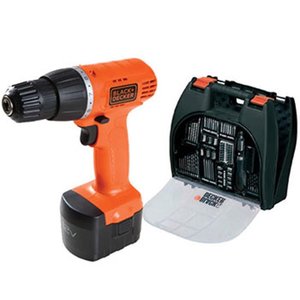 Parafusadeira Furadeira sem Fio 12v Nicd + 100 Acessórios - Cd121k100-br - Black & Decker Paraf./fur