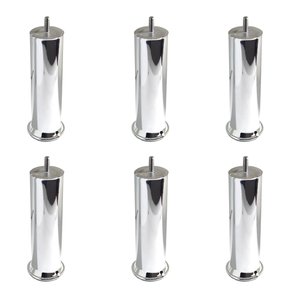Kit Pes Para Cama Box Alto Metalizado  com 6 Unidade com 18cm de Altura Elevando Altura da Cama