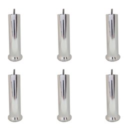 Kit Pes Para Cama Box Alto Metalizado  com 6 Unidade com 18cm de Altura Elevando Altura da Cama - 2