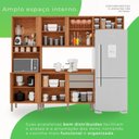 Ver imagem 5 de Cozinha Compacta Modulada 4 Peças 5 Portas 2 Gavetas Pérola Bege/Cinamomo/Off White