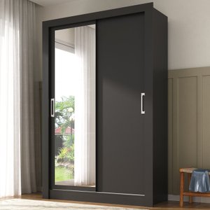 Guarda-roupa Solteiro 2 Portas com Espelho Ágata Yescasa