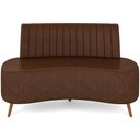 Ver imagem 3 de Sofá Chaise Living 2 Lugares 135cm para Sala Cayman K01 Sintético Marrom - Lyam Decor