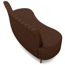 Ver imagem 7 de Sofá Chaise Living 2 Lugares 135cm para Sala Cayman K01 Sintético Marrom - Lyam Decor