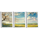 Ver imagem 4 de Quadro Decorativo Trio Paisagem Branca 3 Peças