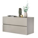 Ver imagem 5 de Kit Mesa de Cabeceira Suspensa para Parede Moderna para Quarto Casal Off White