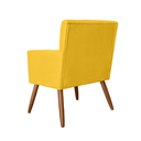 Ver imagem 4 de Jogo 2 Poltronas Estofadas Para Quarto Closet Onix Suede Amarelo - LM DECOR
