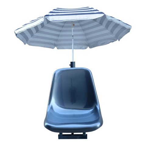 Cadeira Anatômica Tipo Concha C/ Suporte De Guarda Sol Preta