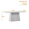 Mesa Jantar Barbara 180x90 Off White/preto - Nc - 3