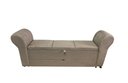 Ver imagem 4 de Recamier Puff Baú Sapateira com Braços e Gaveta 1,38 cm para Cama Box Padrão - Bege Escuro
