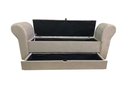 Ver imagem 3 de Recamier Puff Baú Sapateira com Braços e Gaveta 1,38 cm para Cama Box Padrão - Bege Escuro