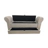 RECAMIER PUFF BAÚ SAPATEIRA COM BRAÇOS E GAVETA 1,38 CM PARA CAMA BOX PADRÃO - BEGE ESCURO - 3