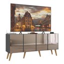 Ver imagem 1 de Rack Tv até 50 Polegadas 4 Portas Retrô com Espelhos Multimóveis Mp1082 Grafite/natural