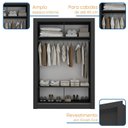 Ver imagem 5 de Guarda Roupa Solteiro 2 Portas Ágata Yescasa