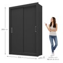 Ver imagem 4 de Guarda Roupa Solteiro 2 Portas Ágata Yescasa Branco