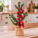 Ver imagem 3 de Arranjo Mesa Natal Galhos Artificial Enfeite Decoração 29cm