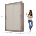 Ver imagem 4 de Guarda Roupa Solteiro 2 Portas Ágata Yescasa