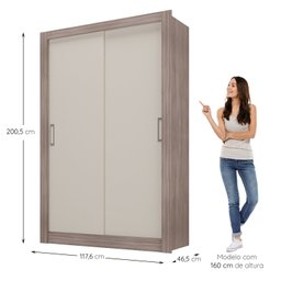 Guarda Roupa Solteiro 2 Portas Ágata Yescasa - 4