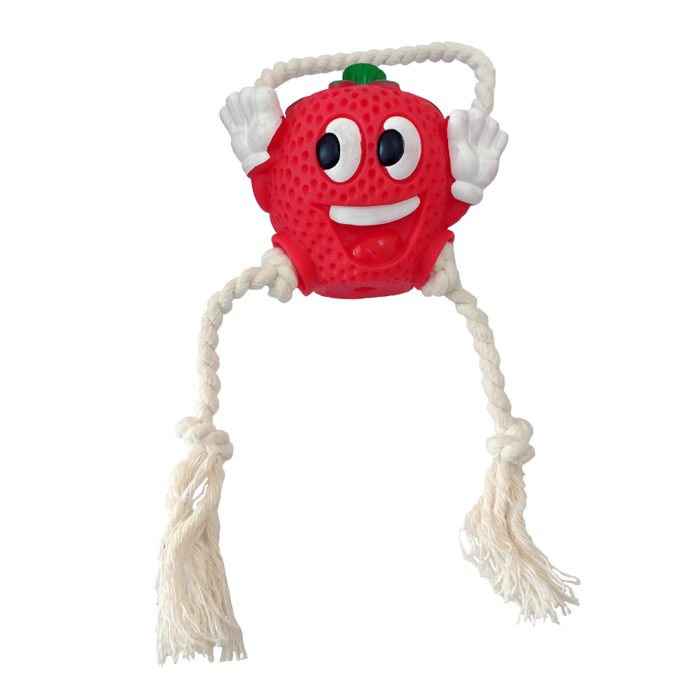 Brinquedo Pet Morango com Corda - 1