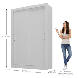 Guarda Roupa Solteiro 2 Portas Ágata Yescasa - 4