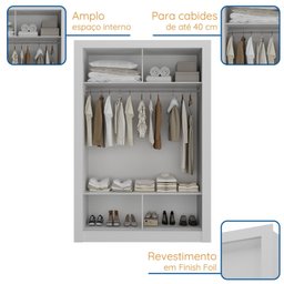 Guarda Roupa Solteiro 2 Portas Ágata Yescasa - 5