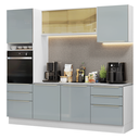Ver imagem 4 de Armário de Cozinha Completa 240cm Branco/Cinza Lux Madesa 08