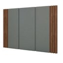 Ver imagem 3 de Cabeceira Cama Solteiro Ripada 1,60m Ncs 100% Mdf Casa Lar Cor:nogueira Cadiz com Cinza Sagrado