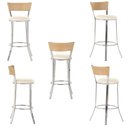 Ver imagem 5 de Kit de Mesa Bistrô com Tampo de Vidro Redondo 4 Banquetas em Alumínio e Fibra Sintética Ráfia