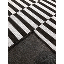 Ver imagem 3 de Tapete Sala Geométrico Listras 200X300 Preto Prata Listrado