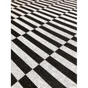 Ver imagem 4 de Tapete Sala Geométrico Listras 200X300 Preto Prata Listrado