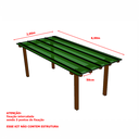 Ver imagem 2 de Kit Policarbonato Alveolar Verde 4mm - 2,00m X 6,00m - Perfis Naturais