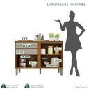 Ver imagem 4 de Balcão para Cozinha 2 Portas 2 Gavetas Pérola Bege/Cinamomo/Off White