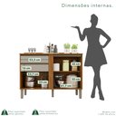 Ver imagem 4 de Balcão para Cozinha 2 Portas 2 Gavetas Pérola Bege/Cinamomo/Off White