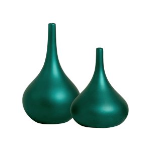 Dupla de Vasos Decorativos de Mesa Jasmim M e P Verde Éden