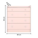Ver imagem 5 de Conjunto Guarda Roupa e Cômoda Solar Nobre 2 Portas 3 Gavetas MDP Rosa Acetinado Qmovi