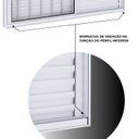 Ver imagem 5 de Janela Veneziana de Aluminio de Correr Lateral com Grade 100x150cm Lucasa Ideale