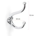 Ver imagem 2 de Kit 10 Cabide Roupa Colonial Ganchos Duplos Ouro Velho: Cromado