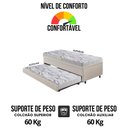 Ver imagem 7 de Bicama Box Baú Solteiro 88x188 Corino Linho com Colchão de Espuma Ecoline D20 Ecoflex