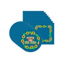 Ver imagem 1 de Kit Sousplat + Guardanapo São João Azul Nsw 8 Peças sem Base
