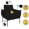 Poltrona Decorativa Luxo Recepção Clínica Estética Preto Cor:preto - 2